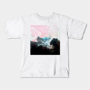 Love Totem - Flowing Pink and Bear Spirit Abstract Painting Kids T-Shirt